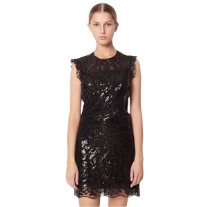 Sandro Black Sequin Dress Size 4-6
